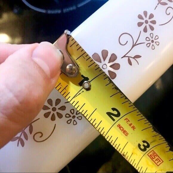 Vitrocrisa Pyr-o-rey Vintage Dynaware Milk Glass Brown Daisies Casserole Dish - Picture 9 of 9